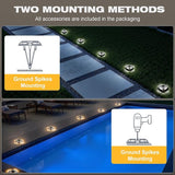 VOLISUN Solar Driveway Lights 8 Pack Waterproof Dock & Deck Marker Lights,2-in-1 Warm White & White LED,IP67 | Lumora
