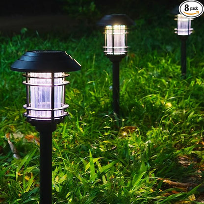 Solar Lights Outdoor Waterproof, 8 Pack LED Solar Garden Lights for Yard, Patio, Walkway, Landscape, Planter