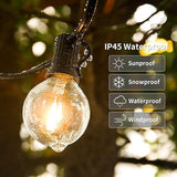 150ft Outdoor String Lights Waterproof/Connectable/Dimmable LED Shatterproof Bulbs,UL Listed Globe G40 String | Lumora