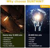 SUNTHIN Outdoor String Lights, 96FT Patio Lights with 32 LED Shatterproof Bulbs, Hanging for Outside, Garden | Lumora