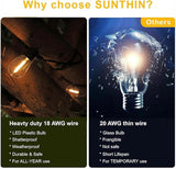 SUNTHIN Outdoor String Lights, 48FT Patio Lights with 16 LED Shatterproof Bulbs for Outside, Backyard, Deck, Porch | Lumora