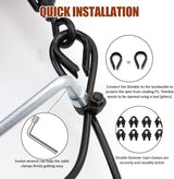 String Light Hanging Kit, Full Black Globe String Lights Suspension Kit w/ 100FT PVC Coated Steel Cable & Enough | Lumora
