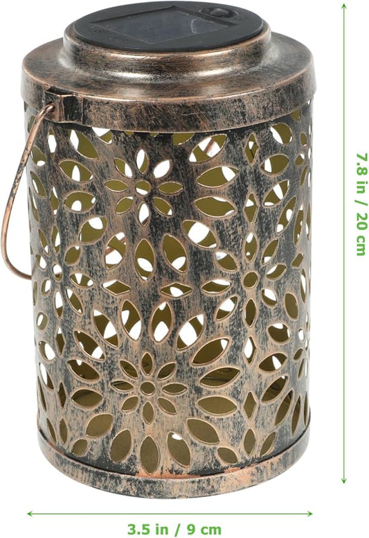 1pc Solar Claws Projection Lamp Hollowed Out Pattern Outdoor Light with Handle for Garden Solar Landscape Lantern Unique Night Decoration