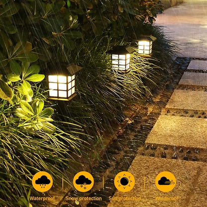 Solar Pathway Lights, 12 Pack Outdoor Landscape Lights Solar Garden Lights LED Solar Lawn Light Outdoor for Yard Patio Walkway Lawn Driveway, Warm White