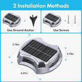 Bosceos Solar Driveway Lights Deck Dock Lights Outdoor 12 Pack, 9 Colors in 1, Pathway Light Solar Powered | Lumora