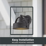 Designers Fountain Portland Outdoor Light Fixture, 8 Inch Exterior Wall Lantern Sconce for Front Door, Patio and | Lumora