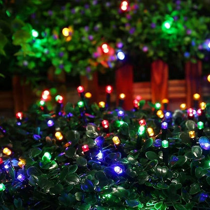 kemooie 300 LED Christmas Lights, 99FT Connective Christmas Tree Lights, Plug in 8 Lighting Modes, for Outdoor Indoor Christmas Tree Wedding Party Decoration (Multicolor)