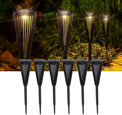 Solar Pathway Light 6 Pcs, IP65 Waterproof LED Landscape Lamp, Automatic Intelligent Sensing - Solar Powered, Durable Materials, Ideal for Garden and Walkway Lighting