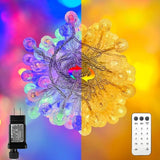 116ft Color Changing String Lights, 200 LED Multicolor & Warm White Crystal Globe Lights with Remote, 11 Modes | Lumora