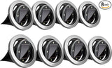 Bell+Howell Swivel Disk Lights Solar-Powered In-ground 8-LED Flat & Landscape Lighting for Outdoor, Yard, Garden & | Lumora