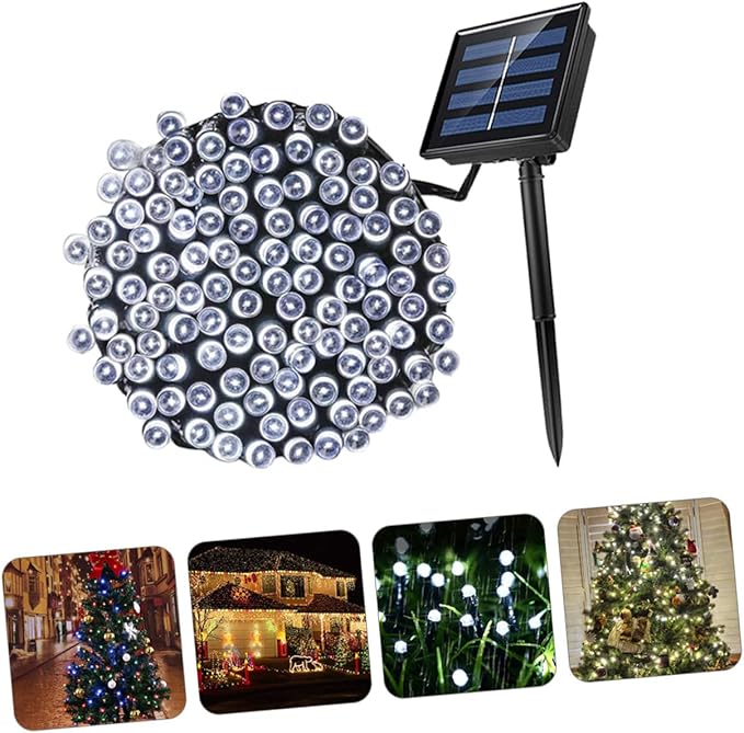 balacoo 100 Led Bead Solar Lights 10m String Waterproof 2 Sets Garden Yard Xmas Wedding Party Decorations | Lumora