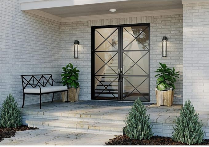 Progress Lighting Z-1030 LED Collection 1-Light Clear Glass Modern Outdoor Medium Wall Lantern Light Textured | Lumora