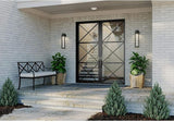 Progress Lighting Z-1030 LED Collection 1-Light Clear Glass Modern Outdoor Medium Wall Lantern Light Textured | Lumora