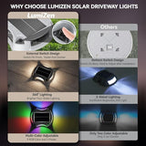 4Pack Solar Driveway Lights, Aluminum Alloy Solar Deck Light,IP68 Outdoor Waterproof Marine Dock Lights | Lumora