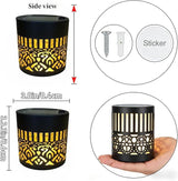 Decorative Solar Mandala Lights, Metal Solar Powered Mandala Light Outdoor Waterproof LED Deck Step Wall Lights | Lumora