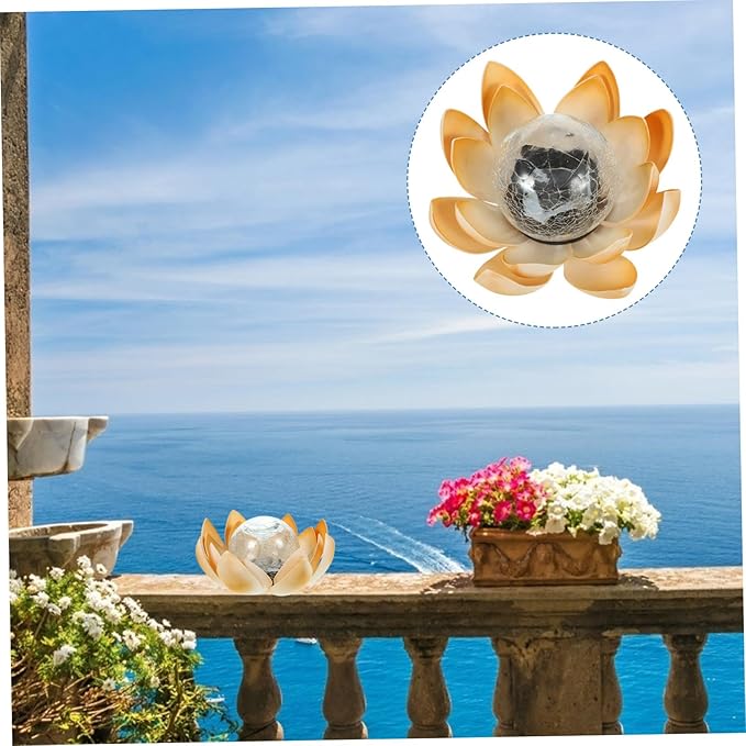 LIFKOME Solar Lotus Lantern Led Garden Lights Solar Pathway Lights Landscape Outdoor | Lumora