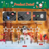 12 Pack Christmas Decorations Outdoor, Twinkling Big Star Solar Christmas Lights with 180 Bright LED and 10 | Lumora