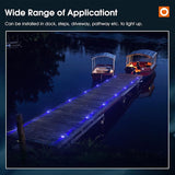 addlon Solar Dock Lights Marine 1 Pack, 2CCT Outdoor Driveway Marker Deck Lights, IP67 Waterproof, Solar Powered | Lumora