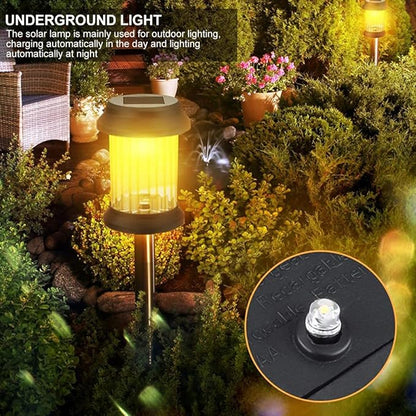ibasenice 6pcs Solar Lawn Lights Outdoor Landscape Pathway Lights Waterproof LED Garden Night Lighting Fixtures for Yard Decoration