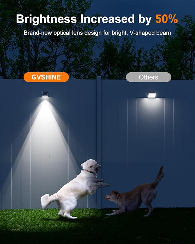 Solar Fence Light (12, Cool White)