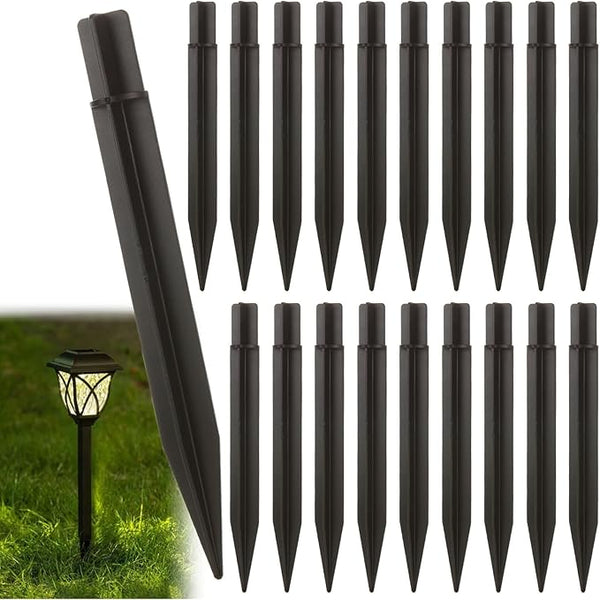 30 Pcs 8.2 Inch Solar Light Stakes Replacement, Ground Spikes for Solar Lights, Plastic Lights Replacement Stakes | Lumora