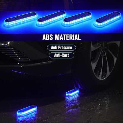 Honalia Blue Solar Dock Deck Driveway Lights Solar Powered 6 Pack Warning Concrete Step Lights for Driveway Deck Stairs Dock Marine Runway