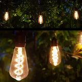 Wintergreen Lighting 30' FlexFilament LED ST64 Edison Bulb String Lights, Suspended - Outdoor Security Flood Light | Lumora