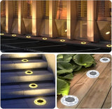 Solar Ground Lights 12 Pack Waterproof Outdoor Solar Lights for Yard Led Solar Garden Lights Bright Solar Powered | Lumora