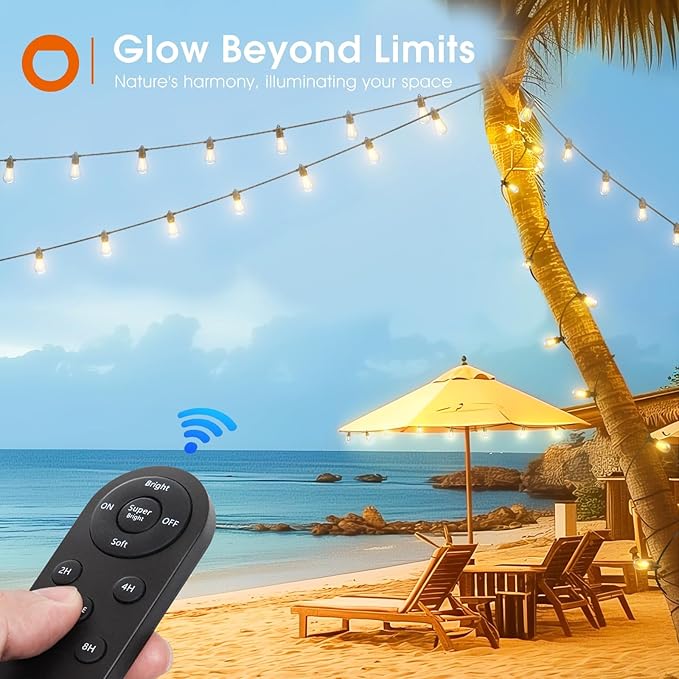addlon 78(72+6) FT Solar String Lights Outdoor Waterproof with USB Port & Remote Control Solar Patio Lights Long | Lumora