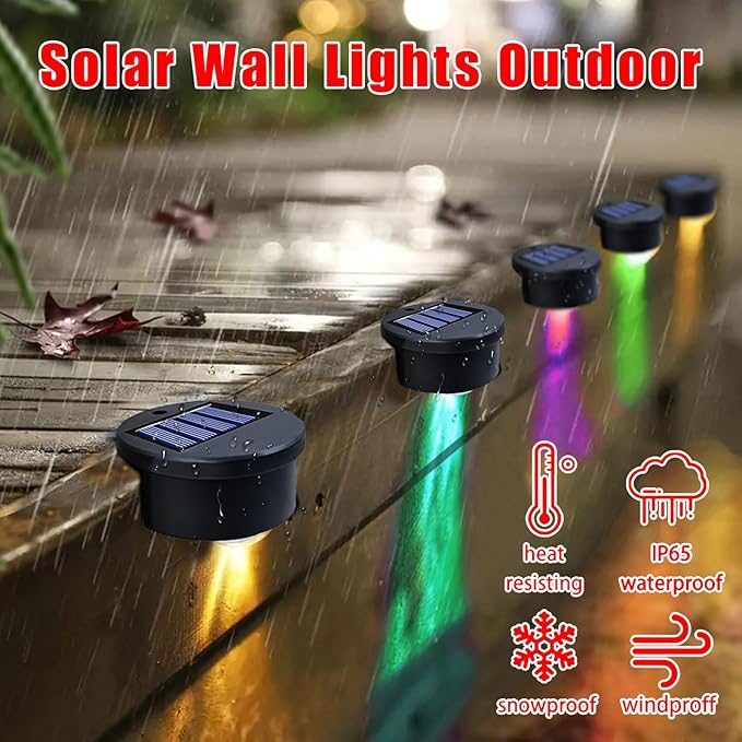 K.E.J. Solar Step Lights 16Pack, Solar Deck Lights for Fence Waterproof Led Solar Lights for Stairs, Pool, Fence, Yard, Patio, and Pathway