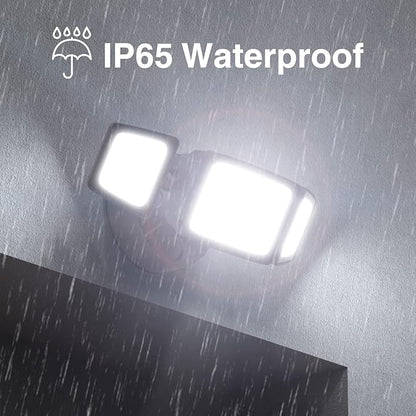 Onforu 70W LED Dusk to Dawn Flood Lights, 7000LM Brown Exterior Security Outdoor Lighting,IP65 Waterproof Outdoor 3 Adjustable Heads Photocell Light Fixture,6500K Floodlight for Garage,Patio,Yard