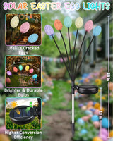 Upgraded 4 Pack Solar Easter Egg Lights Outdoor, Colorful Swaying Firefly Lights with 2 Lighting Modes, Waterproof | Lumora