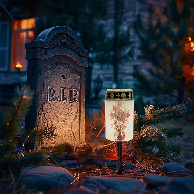 Cemetery Solar Lights for Grave Cross Cemetery Decorations for Grave Waterproof Dusk to Dawn - Outdoor Path Light | Lumora