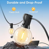 120FT Solar String Lights Outdoor Waterproof with Remote, G40 Solar Powered String Lights with 40+2 LED | Lumora