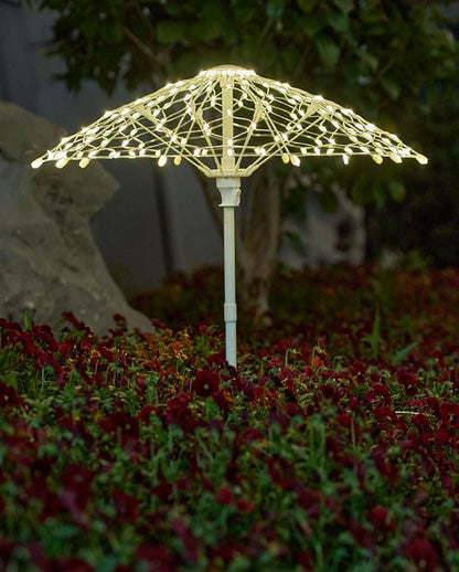 Outdoor Solar Lights, 2 Pack Waterproof LED Garden Lights Solar Powered, Landscape Light Garden Decor, Colorful Outside Decorations for Lawn, Backyard, Patio (Warm Light)