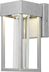 GLOBE Electric 44880 Bowie 1-Light LED Integrated Outdoor Wall Sconce, Galvanized Steel, Bulb Not Included | Lumora