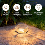 Wokyo Solar Brick Paver Lights Solar Light Outdoor Waterproof Patio Brick Lights LED Rock Light 4 Packs for Patio | Lumora