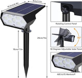 LYHOPE Solar Spot Light Outdoor, 49 LED Lights for Outside, 2 Modes Solar Powered Spotlights, Waterproof Pathway | Lumora