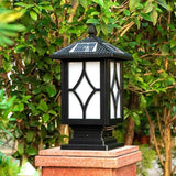 Lights Outdoor Retro IP65 Waterproof Black Solar Column Lamp External Listing Garden Landscape European Outdoor | Lumora