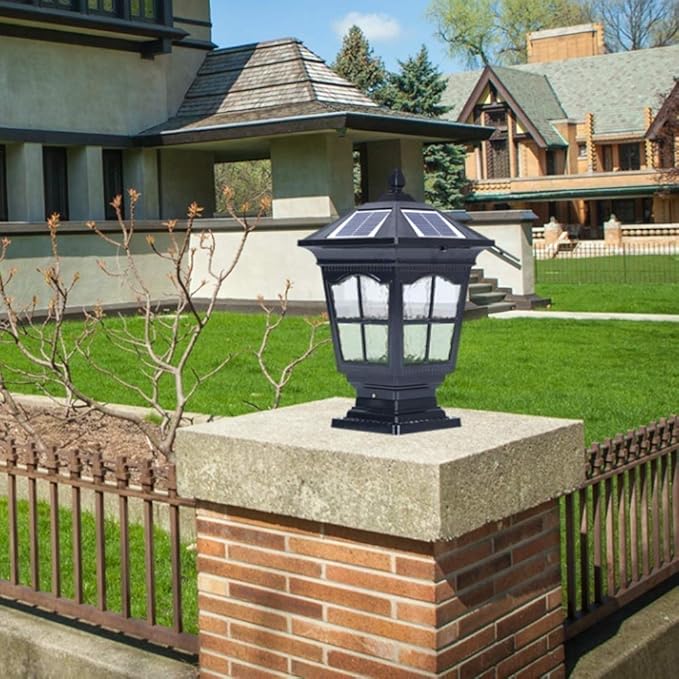 Outdoor Lamp Post Light Post Lights Outdoor,IP55 Retro Solar Outdoor Waterproof Garden Lighting Aluminum Metal | Lumora