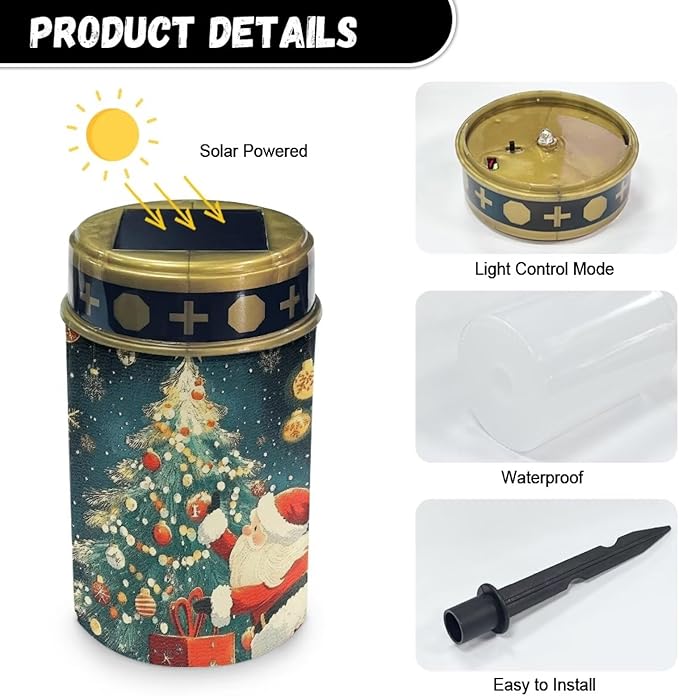 Hat Snowman Solar Lights for Outside Path Light Grave Decorations for Cemetery Outdoor Lighting