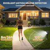 Solar Spot Lights Outdoor, 3 Modes Motion Sensor Landscape Lights, Waterproof IP67 LED Motion Security Solar | Lumora