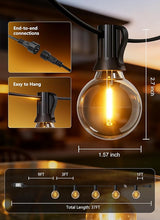 Brightown Outdoor String Lights, 37FT Shatterproof LED Patio Lights with 11 Dimmable Plastic G40 Bulbs, 2700K | Lumora