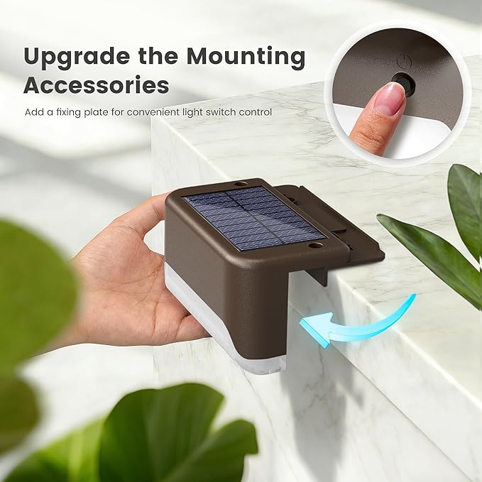 SOLPEX Solar Deck Lights Outdoor, Solar Fence Lights Waterproof LED Step Light for Outside, Garden, Stair, Patio | Lumora