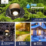 Gardenreet Brass Low Voltage Well Lights Kit(4 Pack) with MR16 Bulb & 100Feet Wire & Connectors, 12V AC/DC LED In | Lumora
