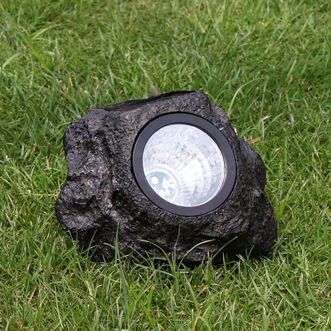 Outdoor Solar Rock Lights, LED Waterproof Solar Power Light, Imitation Stone Garden Lamp for Way, Walkway, Yard