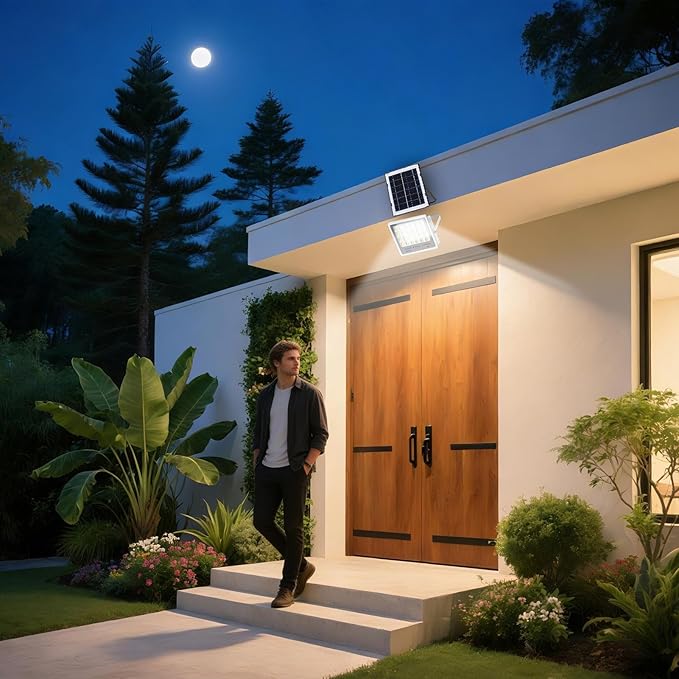 Solar LED Outdoor Lights - Waterproof Bright Lamp, Solar Pathway and Garden Lighting with Easy Installation, Energy Saving Wall and Roof Lights for Driveway, Patio, Porch, Sidewalk, Walkway