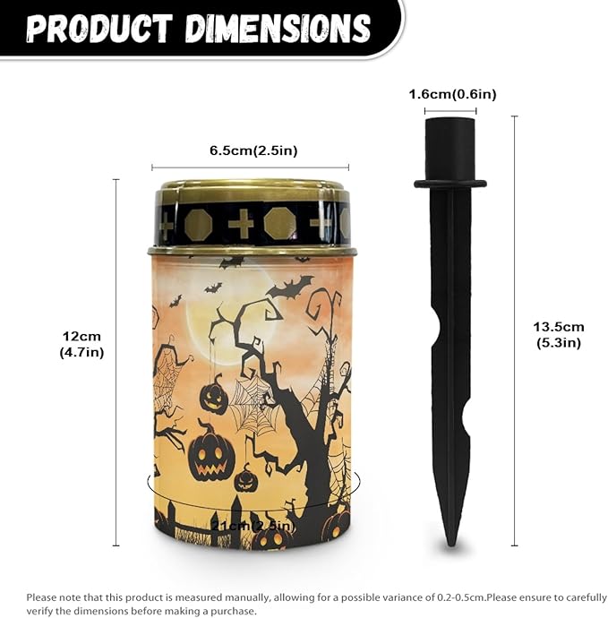Halloween Pumpkin Solar Garden Lights Waterproof Solar Pathway Lights Outdoor Solar Lantern Halloween Decor Stake | Lumora