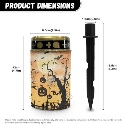 Halloween Pumpkin Solar Garden Lights Waterproof Solar Pathway Lights Outdoor Solar Lantern Halloween Decor Stake Lights Outdoor Decorative for Yard Patio Spotlight Driveway