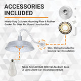 17in. Galvanized Finish Outdoor Gooseneck Barn Light Fixture with 22in. Long Extension Arm - Wall Sconce Farmhouse | Lumora